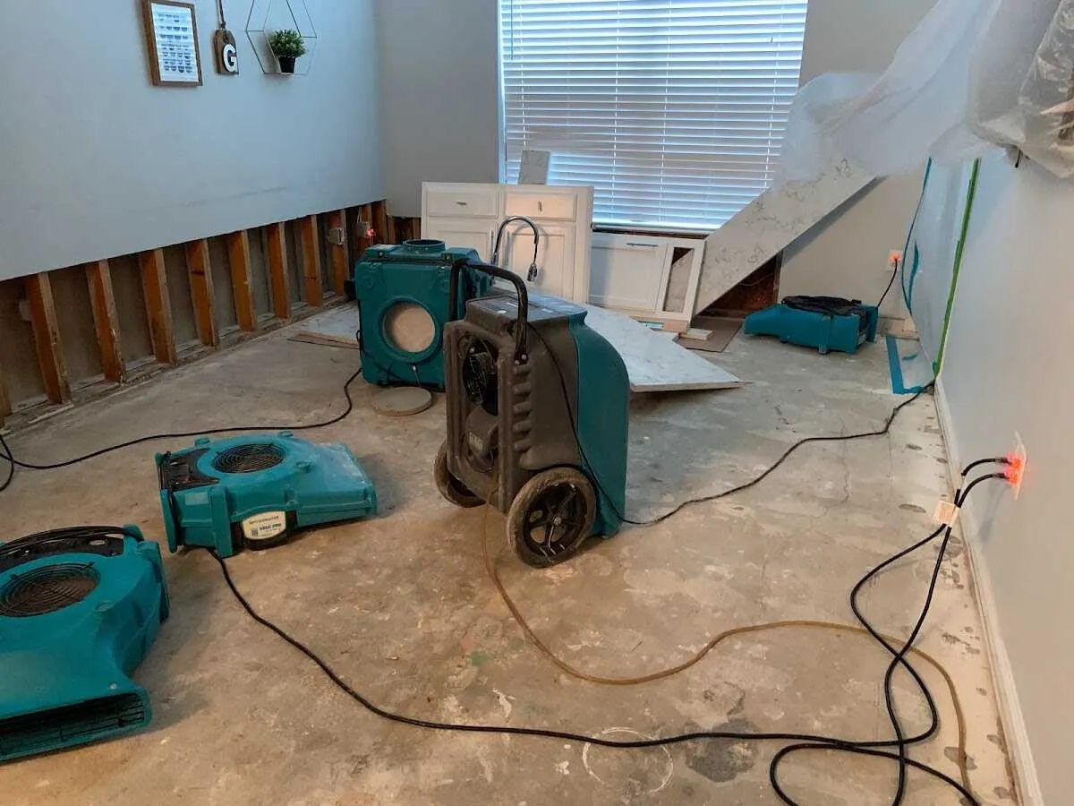 Dehumidifier in flood-cut room for Water Extraction & Removal in Allegany